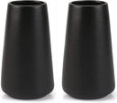 Simple Vase for Flowers Plants, Matte Vases for Modern Table Shelf Home Decor Wedding Boho Decor, 6" H Frosted Elegant Ceramic Vase for Pampas Grass Fluffy Stem Bouquet Lavender Flowers (Black, 2)