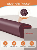 Baby Proof Edge Corner Protector, 6.56FT 0.47''Th L-Shape Furniture Corner & Edge Safety Bumpers with 6 Corners, Pre-Taped, Soft NBR Rubber Foam Desk Edge Cushion Wall Corner Protector（Brown） by TinyTreasures Baby Boutique