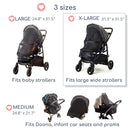 Stroller Sun Shade - Universal UV Protection Cover for Strollers Sunshade with See Through, Clip-On Sun Blocker, Sun Shield for Baby, Breathable Adjustable Fit, Full Coverage, X-Large by TinyTreasures Baby Boutique
