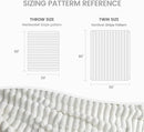 Cozy Bliss Faux Fur Throw Blanket for Couch, Cozy Warm Plush Striped Blanket for Sofa Bedroom Living Room, 60 * 80 Inches Cream White by CozyNest Decor