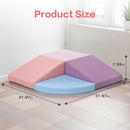 Climbing Foam Blocks for Toddlers: PU Leather Foam Blocks for Kids Active Play - Toddler Climbing Toys Indoor - Durable Playground Gym Preschool Toddler Toys for Boys and Girls (Purple/Pink) by TinyTreasures Baby Boutique