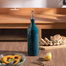 Sweejar Large Ceramic Olive Oil Dispenser Bottle, Opaque Oil Cruet Protects Oil to Reduce Oxidation, Suitable for Storage Oil, Vinegar, Soy Sauce & Other Liquids, Pack of 1, 24 Fl Oz (Teal Green) by CozyNest Decor