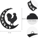 Rooster Metal Wall Art Outdoor Decor-12 Farmhouse Wall Decor Animal Cock Wall Hanging Decor Silhouette Wall Art for Farmhouse Kitchen Home Garden Wall Decoration by GreenHaven Gardens