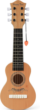 23" Acoustic Guitar, Kids 6 String Toy Guitar - Realistic Steel Strings - Beginner Practice First Musical Instrument for Children, Toddlers (Natural) by TinyTreasures Baby Boutique