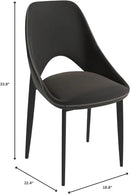 LeisureMod Amalfi Upholstered Fabric Dining Chair – Modern Side Chair with Iron Legs, Mid-Century Accent Chair for Dining Room or Kitchen by CozyNest Decor