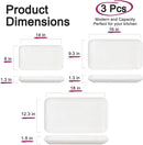 DELLING Serving Platter, 18/16/14inch Large Serving Tray, Serving Platters for Snacks, Fruit, Turkey, Dessert, Serving Trays for Entertaining at Parties and Weddings, Microwave Dishwasher Oven Safe by CozyNest Decor