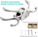 Swivel Coat Hook 2 Pack Heavy Duty Space Saving Towel Rope Hook Wall Mount Triple Swing Arms for RV Bathroom Kitchen Garage,Brushed Nickel by CozyNest Decor