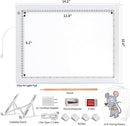 A4 LED Light Box for Tracing, elice Artist Drawing Lightbox Light Table Light Pad Light Copy Board, Up to 8000 Lux Super Bright Lightpad for Cricut Weeding Vinyl, Diamond Painting, Sketching (White) by TinyTreasures Baby Boutique