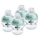 Tommee Tippee Advanced Anti-Colic 5 oz BPA Free Baby Bottles, Newborn 0+ Months, Slow Flow Breast-Like Nipple, Unique Design Keeps Air Away from Milk and Baby, Clear, Pack of 4 by TinyTreasures Baby Boutique