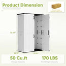 Devoko 50 Cu Ft Outdoor Storage Cabinet - Waterproof Vertical Shed for Patio, Garden & Deck, Heavy-Duty Tool Storage Box for Cushions, Accessories & Equipment, Durable & Weather-Resistant (White) by GreenHaven Gardens