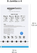 Amazon Basics Vacuum Compression Space Saving Storage Bags with Hand Pump for Clothes Packing, Ideal for Blankets, X-Jumbo Pack of 4 by CozyNest Decor