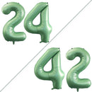 GOER Number 24 Balloons for 24th Birthday Party Decorations,42 Inch Jumbo Foil Helium 42 Balloons for 42nd Birthday Party Decoration (Sage Green) by TinyTreasures Baby Boutique