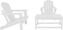 WO Home Furniture Adirondack Chairs Table Set of 3 PCS Outdoor Folding Chairs Coffee Table Weather/UV Resistant for Lawn, Garden, Bon Fire, Balcony (White) by GreenHaven Gardens
