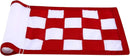 Nylon Golf Putting Green Flags - Solid & Checkered, Indoor/Outdoor, 8.7"x6" (White-Red) by GreenHaven Gardens