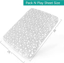 Waterproof Pack n Play Fitted Sheets 2 Pack,100% Cotton Mini Crib Mattress Cover Protector 38" X 25" Fits for Baby Playpen/Playard Mattress, Portable Crib Sheet, White & Grey Star Print by TinyTreasures Baby Boutique