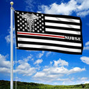 FLAGWIX American Flag-Nurse Flag Thin Red Line Nurse Grommet Flag TRN1388GFv1, 3x5 ft., No Flag Pole Rings-USA Heavy Duty Flags Canvas Cotton-Durable Indoor Outdoor Flag by GreenHaven Gardens