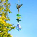 Rhinestones Hummingbird with Crystal Sun Catcher, Glass Window Hanging Ornament,Crystal Prism Suncatcher Outdoor Indoor Home Garden Party Decoration by GreenHaven Gardens