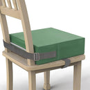 Toddler Booster Seat for Dining Table, PU Washable Double Safe Straps Non-Slip Bottom Booster Seat Dining Toddler, Portable Travel Increasing Cushion (Dark Green) by TinyTreasures Baby Boutique