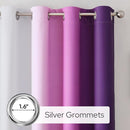 HOMEIDEAS Purple Ombre Blackout Curtains, 52 X 96 Inch Length Gradient Color Room Darkening Curtains with Grommet Thermal Insulated Window Drapes for Living Room, Bedroom, 2 Panels by TinyTreasures Baby Boutique