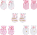 5 Pairs Baby Not Scratch Mittens 0-6 Months New Born Boy Girl Gloves Cute Infant Accessories by TinyTreasures Baby Boutique