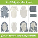 COOLBEBE Upgraded 3-in-1 Babybody Support & Strap Covers Set for Newborn Infant - Extra Soft Car Seat Insert Cushion Pad, Perfect for Carseats, Strollers, Swing by TinyTreasures Baby Boutique