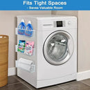 Picowe Magnetic Laundry Organizer, Large Magnet Basket for Laundry Room,16.5lb Capacity Magnetic Shelf for Washer /Dryer, Fridge & Small Spaces ( L, White) by CozyNest Decor