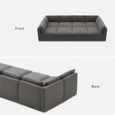 mopio Oversized Modular Sectional Sofa with Fully Removable Covers and Storage, Convertible U, L-Shaped and Sleeper Sectional, Modern Couches with Ottoman Chaise (Stone Gray Fabric, 8 Seats, Sleeper) by CozyNest Decor