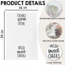 Hello Sweet Cheeks Hand Towel, Waffle Weave Microfiber Bathroom Towel, Funny Rustic Farmhouse Decor, Cute Guest Bathroom Accent by CozyNest Decor