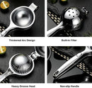 Lemon Squeezer, Heavy Duty Zinc Manual Lemon Juicer, Threaded Groove Fresh Small Oranges Limes Juicer Hand Press Manual Citrus Juicer Press for Home Restaurant Kitchen Accessories Utensils(Sliver) by CozyNest Decor