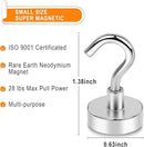 MIKEDE Magnetic Hooks Heavy Duty, 28Lbs Neodymium Magnets with Hooks for Refrigerator, 10Pcs Strong Cruise Hooks for Hanging, Magnetic Hanger for Grill, Toolbox, Storage by CozyNest Decor