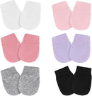 Newborn Baby Mittens No Scratch Cotton Elastic Wrist Gloves Infant Toddler Mittens for Baby Boy Girl 0-6 Months by TinyTreasures Baby Boutique