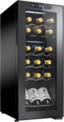 Wine Enthusiast 18-Bottle Dual Zone MAX Compressor Wine Cooler – Freestanding Beverage Refrigerator, Mini Fridge with Digital Touchscreen, Split Storage, Energy-Efficient Cooling, and LED Display by CozyNest Decor