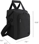 ALLCAMP 4 Bottle Wine Gift Bag - Insulated Tote Cooler, Adjustable Strap, Includes 4 Wine Glasses, Napkins & Corkscrew, Portable Travel Gifting (Black) by TinyTreasures Baby Boutique