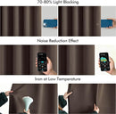 MIULEE Chocolate Brown Back Tab Blackout Curtains 84 Inch Length 2 Panels Set for Living Room Bedroom Privacy, Rod Pocket/Pinch Pleat Thermal Insulated Room Darkening Pleated Light Blocking Drapes by TinyTreasures Baby Boutique