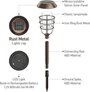 KOOPER Solar Pathway Lights Outdoor, Solar Lights Outdoor, 6 Pack Metal IP65 Waterproof Bright LED Solar Lights for Walkway Garden Yard Patio Decoration, White Light by GreenHaven Gardens