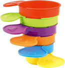 Bath Toys, 14 PCS | Safe & Educational Stacking Cups and Spoons with Numbers | Mold Free & Easy Grip Bath Toys for Baby and Toddler | Bathtub Water Toys with Early Learning Color & Shape Recognition by TinyTreasures Baby Boutique