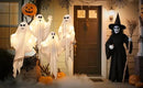 4 Pack Halloween Hanging Ghosts, 27.5 Inch with Light Up Ghost Kit for Indoor Outside Ornaments, Spooky Yard Tree Halloween Decorations Outdoor, Party Décor by CozyNest Decor