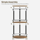 3-Tier Lazy Susan Organizer, Rotating Spice Rack, Spinning Organizer, Industrial Turntable Spice Rack Organizer for Cabinet, Kitchen Countertop, Pantry, Rustic Brown and Black SR23BR by CozyNest Decor