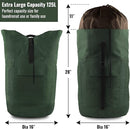 Laundry Bag Backpack, 125L Extra Large Travel Laundry Bags with Shoulder Straps, Adjustable & Extendable Design, Laundry Hamper Bag with 3 Pockets for Laundromat, College, Travel by TinyTreasures Baby Boutique