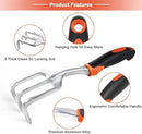 Garden Tool Set, 2 Pack Heavy Duty Gardening Tools Set Include Garden Shovel and Hand Rake Claw Tool with Ergonomic Handle, Small Gardening Hand Tools for Digging Weeding Planting Transplanting by GreenHaven Gardens
