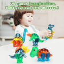 Dinosaur Magnetic Tiles,Animals Magnet Building Blocks Toys Dino World,3D STEM Educational Magnet Tiles for Boys Girls Kids Age 3 4 5 6 7 8 by TinyTreasures Baby Boutique