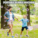 Automatic Rotating Bubble Machine 12 Holes Bubble Blower Plugin or Battery Operated Portable Bubble Maker 20000+ Big Bubbles Per Minute Bubbles for Outdoor Wedding Birthday Easter Party by TinyTreasures Baby Boutique