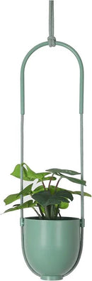 Metal Hanging Planter for Indoor Outdoor Plants Modern Wall and Ceiling Hanging Plant Holder Boho Flower Pot Hanger for Vines Succulents Ferns Room Decor(Green) by GreenHaven Gardens