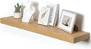 12 Inch Deep Floating Shelves for Wall, 48W x 12D Rustic Oak Wood Floating Shelves, Large Floating Shelves Set of 1 for Living Room Bathroom Laundry Room Bedroom Kitchen Home Office - Oak by CozyNest Decor