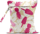 Wet Bag, Wet Dry Bag, Wet Bag for Swimsuit, Travel, Beach, Pool, Diapers, Dirty Yoga Gym Clothes, Makeup Bag, Waterproof Tropical Palm Leaves Decor Jungle Palm Leaf Favors by TinyTreasures Baby Boutique