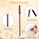 Wizard Theme Party Favors - Wand Pencils Wizard Glasses with No Lenses Lightning Bolt Scar Temporary Tattoo for Teen Kid Student Magic Birthday Party Favors School Reward Halloween Decor 12pcs each by TinyTreasures Baby Boutique