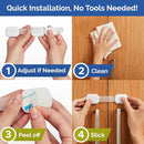 Child Safety Strap Locks (10 Pack) Baby Locks for Cabinets and Drawers, Toilet, Fridge & More. 3M Adhesive Pads. Easy Installation, No Drilling Required, White by TinyTreasures Baby Boutique