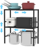 2-Tier Expandable Metal Storage Shelves, 150LBS Heavy Duty Shelving Units and Storage,Adjustable Utility Organization and Storage Shelf Rack For Kitchen Garage Laundry Bathroom Pantry Warehouse by CozyNest Decor