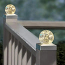 Solar Post Lights - Outdoor Post Cap Light for Fence Deck or Patio Garden Decoration Solar Powered Caps, LED Lighting, Lamp Fits 4x4 in - Warm White 4 Pack by GreenHaven Gardens