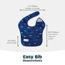 Tiny Twinkle Mess Proof Baby Bibs for Eating - Waterproof, Wipeable Bibs - Toddler Bibs - Travel Friendly - PFAS, PVC, BPA, Phthalate Free - Baby Food Bibs(3 Pack,Sea, Dino) by TinyTreasures Baby Boutique